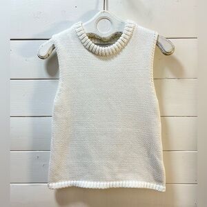 ❣️ ZARA – White Knit Sleeveless Top (M)